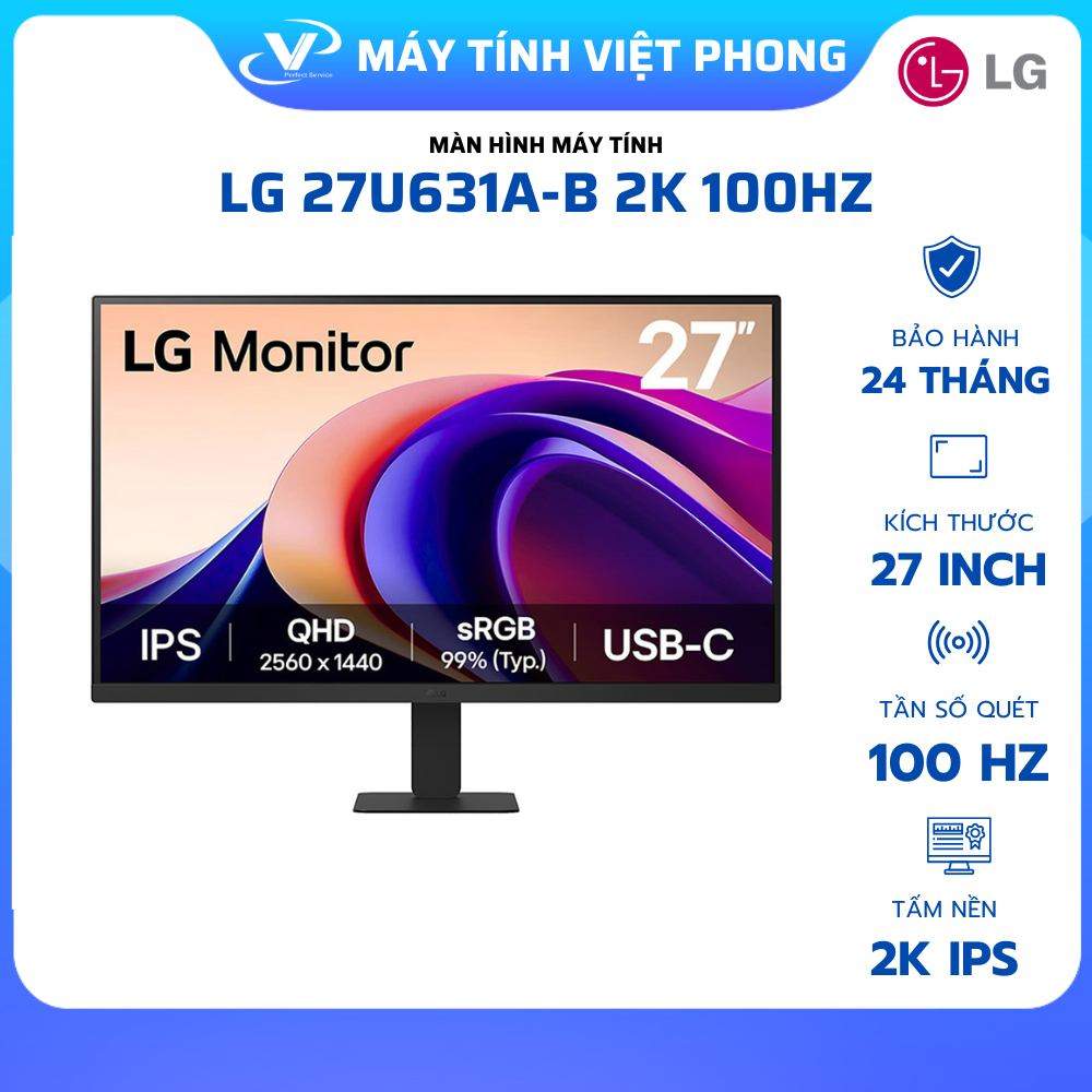 MÀN HÌNH LG 27U631A-B 24U631A-B (24 - 27 inch/2K/IPS/100HZ/5MS/USB-C 15W) CHÍNH HÃNG BẢO HÀNH 2 NĂM