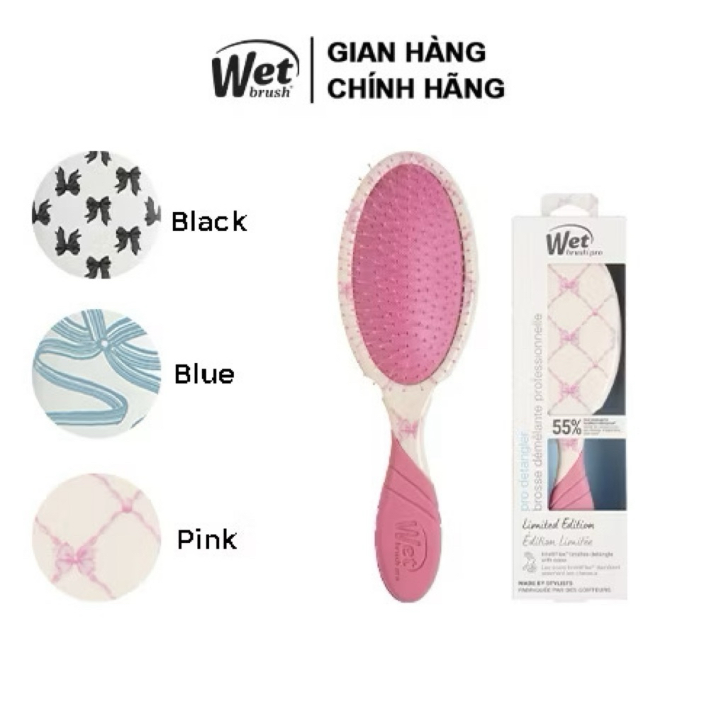 [Chính Hãng] Wet Brush - Lược chải gơ rối Wet brush dòng truyền thống PRO DETANGLER BOWS ON BOWS