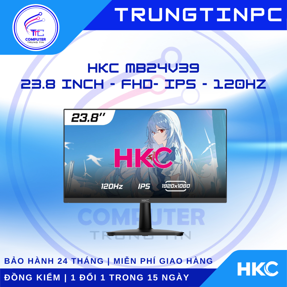 Màn hình HKC MB24V39, 23.8 inch - FullHD - IPS - 120Hz - 4ms - Chính hãng, BH 24T