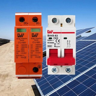 COMBO át dc 1000V và chống sét DC 1000V 40KA LW tuỳ chọn bảo vệ chống sét đánh lan truyền cho hệ thồng điện aptomat dc