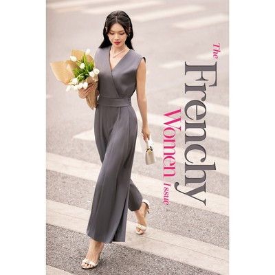 Set Áo Gile Và Quần Nữ Ống Suông MY WAY Dáng Ngắn Chiết Eo Sang Trọng 1MAB14390- 1MQB01391 - GI0