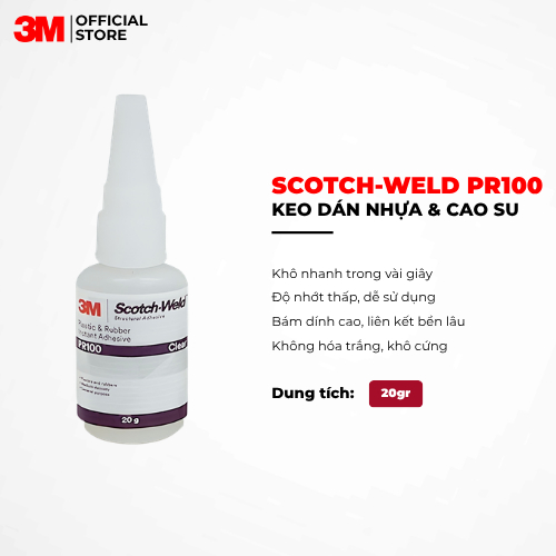 Keo Dán Nhựa, Cao Su 3M Scotch-Weld PR100, 20g/chai