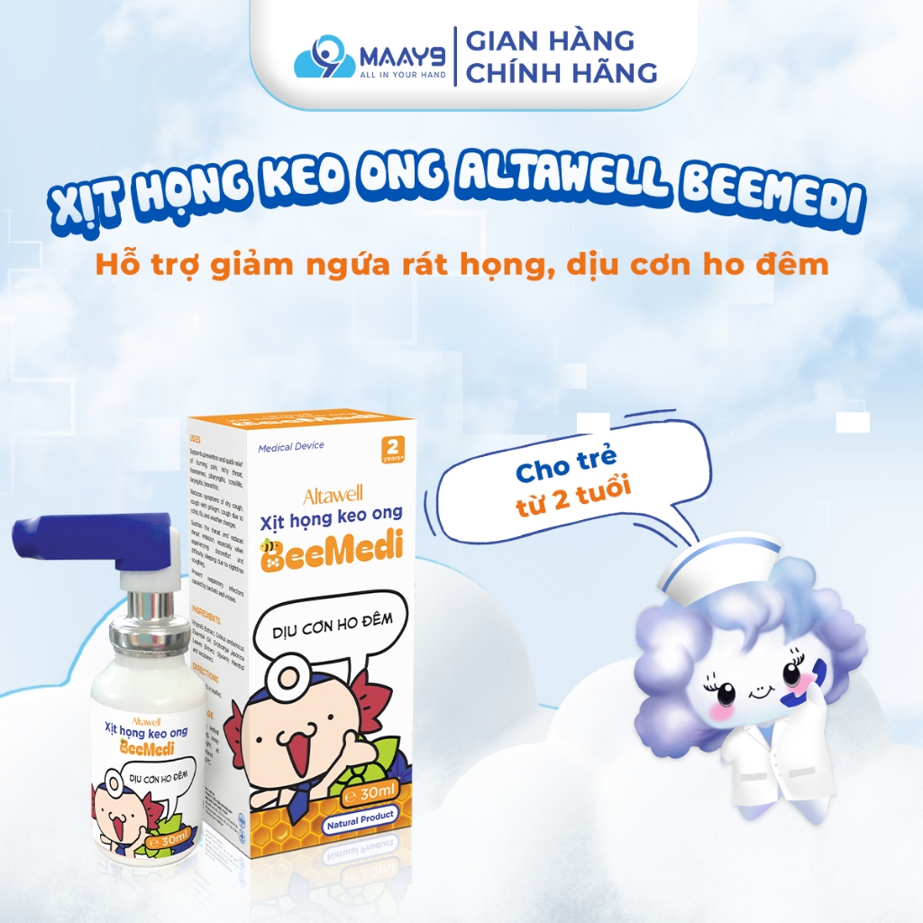 Xịt Họng Keo Ong Altawell BeeMedi – Làm Dịu Cổ Họng, Dễ Chịu Khi Sử Dụng