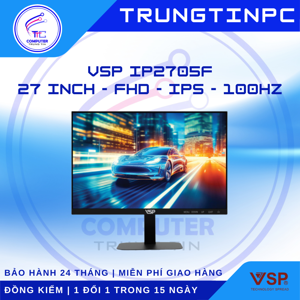 Màn hình VSP IP2705F, 27inch - FullHD - IPS - 100Hz - Có loa - Chính hãng, BH 24T