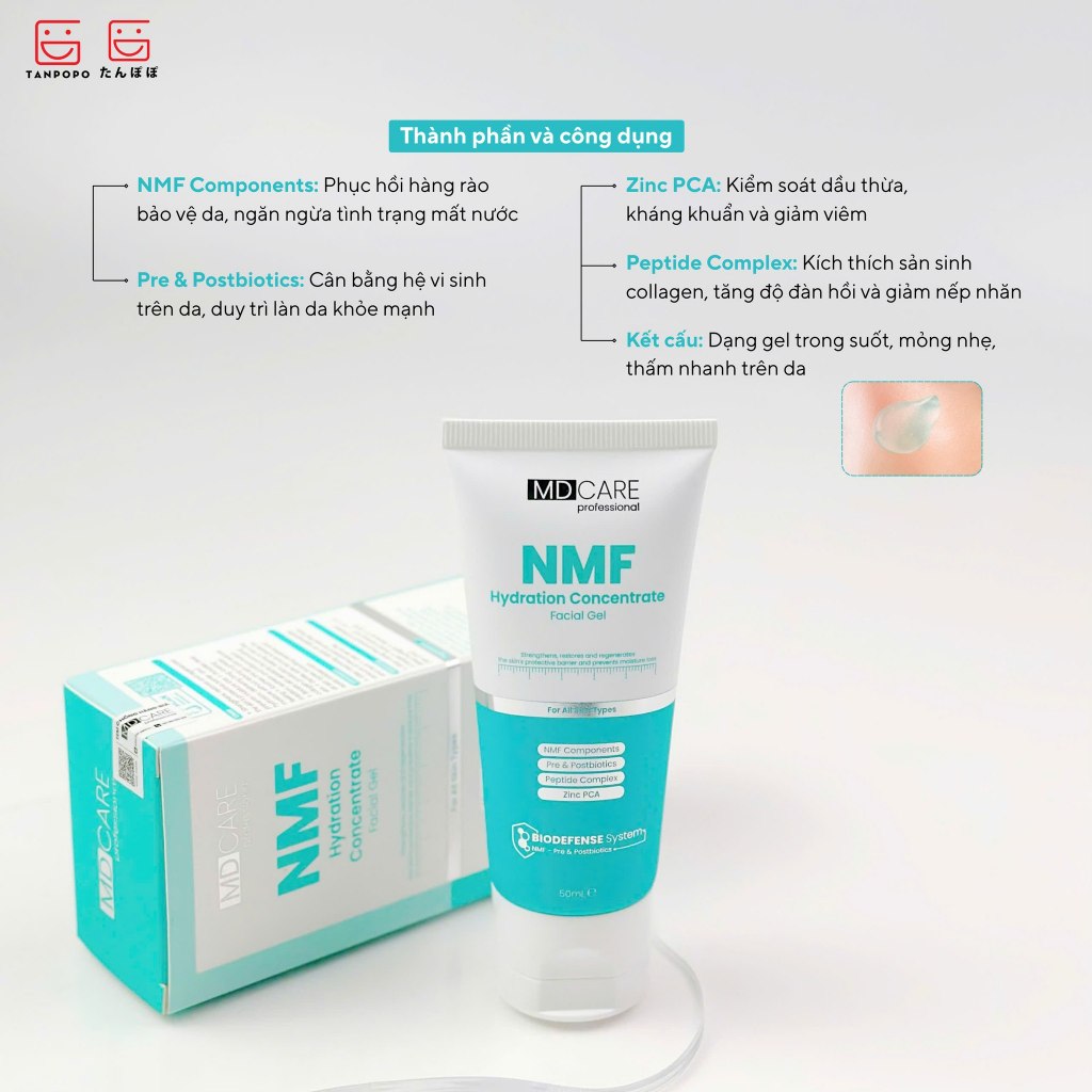 Gel NMF tái tạo và phục hồi da