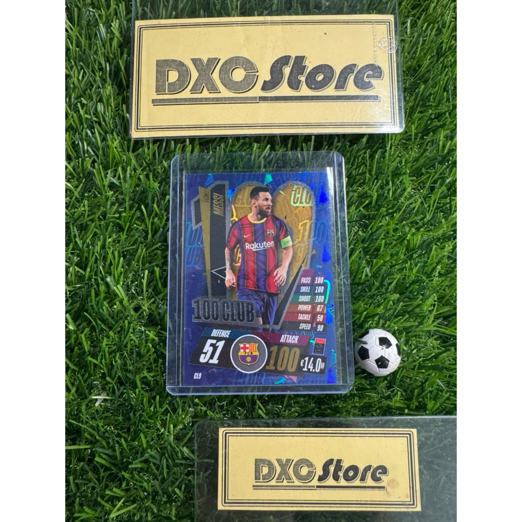 [ CHÍNH HÃNG ] - CLUB 100 - TOPPS MATCH ATTAX 2021 - LIONEL MESSI (BARCELONA)