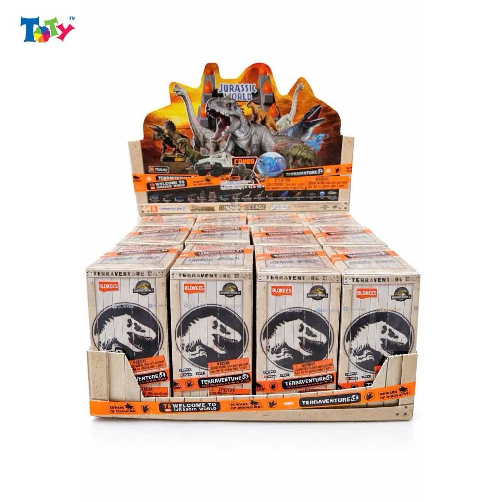 (12 Box Không Trùng) Fullset Mô Hình Hộp Mù Lắp Ráp Jurassic World Terraventure TS02 - Blokees - EJ0