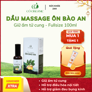 Tinh dầu ấm tử cung Ôn Bào An Cỏ Organic - Giảm đau bụng kinh, điều hòa nội tiết, làm ấm tử cung