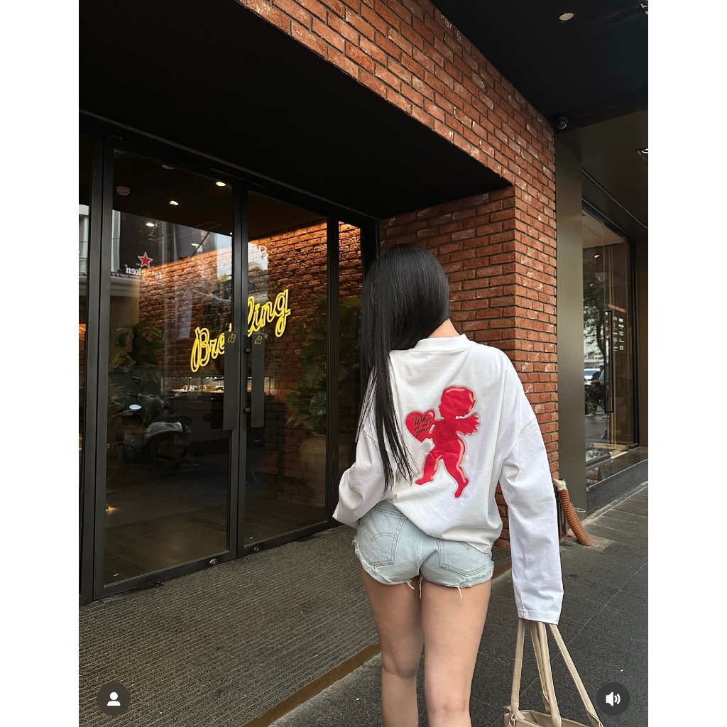 TRAFFY CUPID "who are you" - Áo Thun Tay Dài Form Oval Stargirl/Starboy Cotton 2 Chiều Unisex | BigBuy360 - bigbuy360.vn