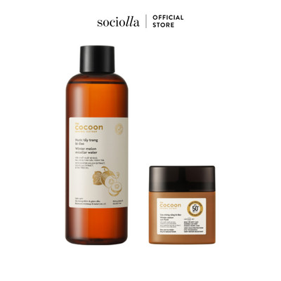 Combo Sữa Chống Nắng Bí Đao Cocoon 50ml & Nước Tẩy Trang Bí Đao 500ml