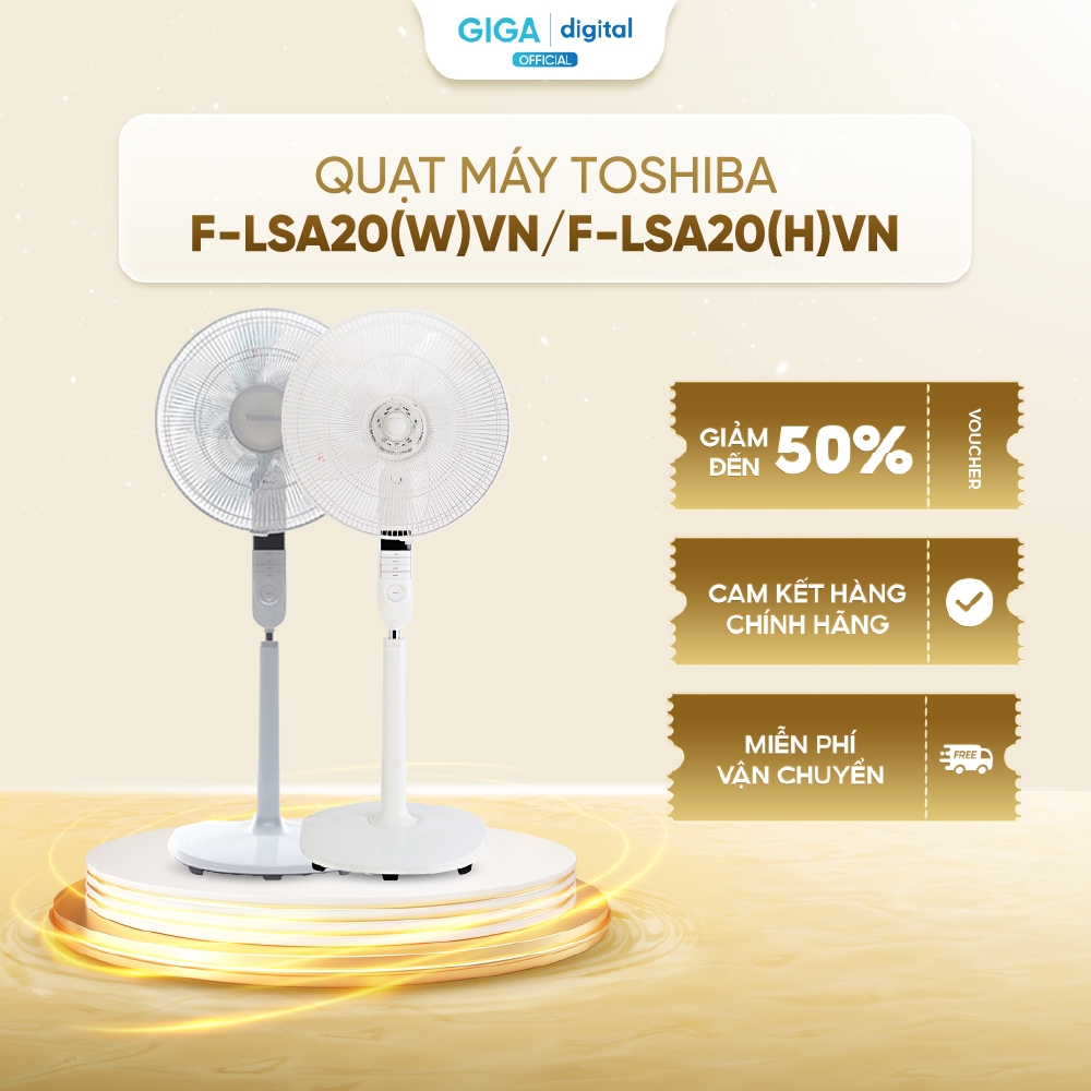 [VOUCHER 5%] Quạt đứng Toshiba F-LSA20(W)VN/ F-LSA20(H)VN - Remote điều khiển từ xa - Bảo hành 12 Th