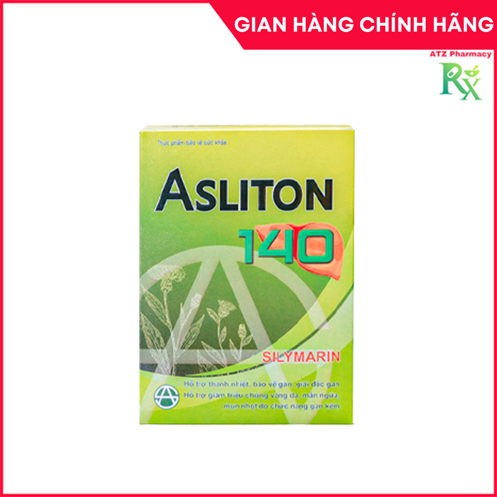 Asliton 140 giúp bảo vệ gan, giải độc gan, giảm vàng da mẩn ngứa (90 viên) - ATZ Pharmacy