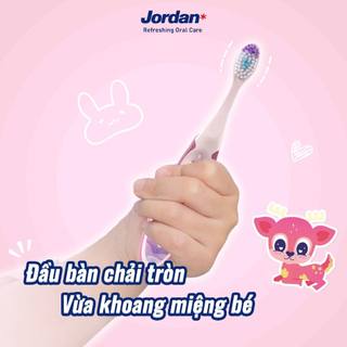 [Giao màu ngẫu nhiên] Combo 4 Bàn chải đánh răng Jordan bước 1 cho bé 0-2 tuổi, lông tơ mềm siêu mảnh bảo vệ nướu