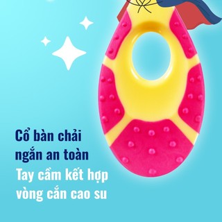[Giao màu ngẫu nhiên] Combo 4 Bàn chải đánh răng Jordan bước 1 cho bé 0-2 tuổi, lông tơ mềm siêu mảnh bảo vệ nướu