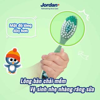 [Giao màu ngẫu nhiên] Combo 4 Bàn chải đánh răng Jordan bước 1 cho bé 0-2 tuổi, lông tơ mềm siêu mảnh bảo vệ nướu