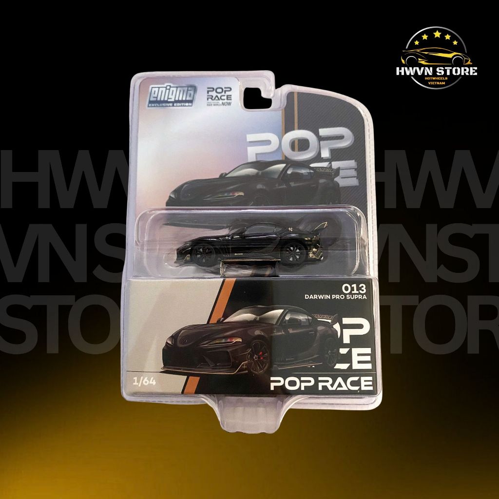 Miniverse - Xe mô hình Poprace DARWIN PRO SUPRA BLACK màu đen( Card #013 )