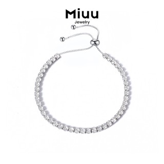 Vòng tay nữ Miuu Jewelry, lắc tay nữ rải đá dây rút FSC 14