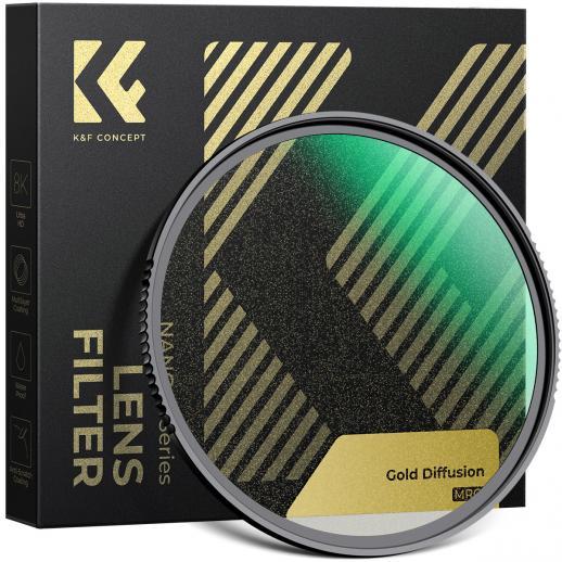 Filter K&F Concept khuếch tán vàng 82mm 1/4 Sương mù Ánh sáng dịu nhẹ Ấm áp - KF01.3223V2