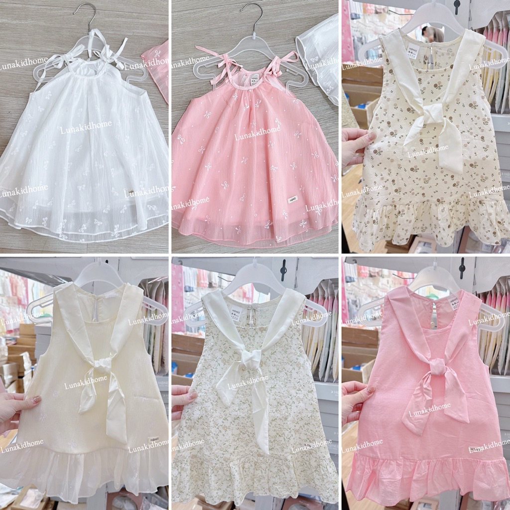 Váy Honee tiểu thư mềm mại cho bé gái (6-9M đến 3-4Y) (Áo bán rời)