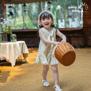 Váy Honee tiểu thư mềm mại cho bé gái (6-9M đến 3-4Y) (Áo bán rời)