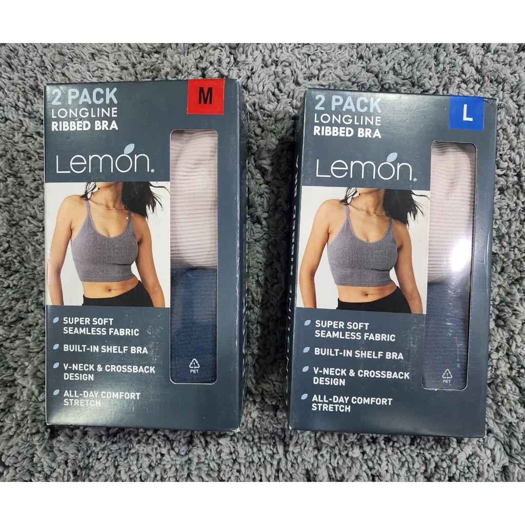 HÀNG MỸ Set 2 áo bra Lemon Longline Ribbed Bra