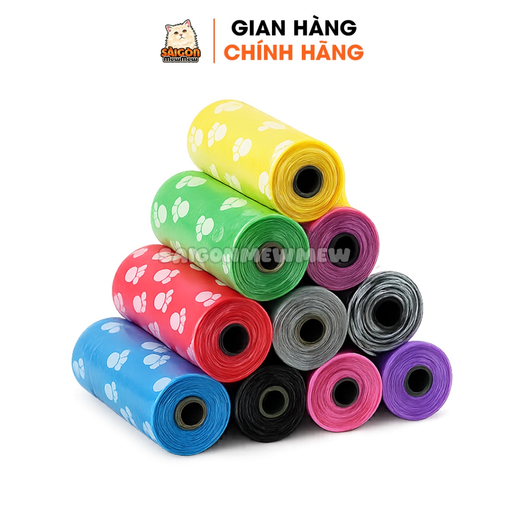 Cuộn Túi Dọn Phân Cho Chó Mèo – Gọn Nhẹ, Tiện Mang Theo, Giữ Vệ Sinh
