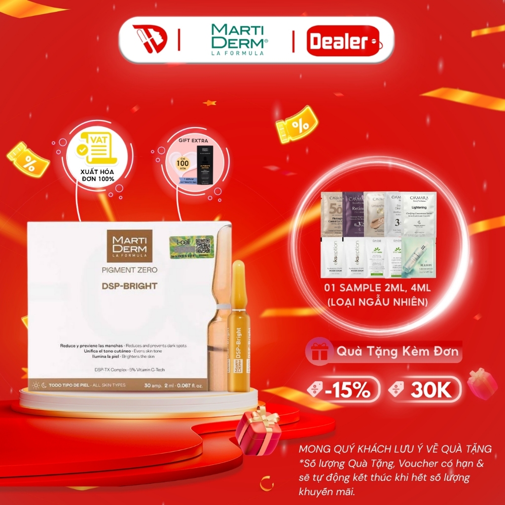 Ampoule dưỡng sáng, giảm đốm sắc tố da MartiDerm Pigment Zero DSP Bright