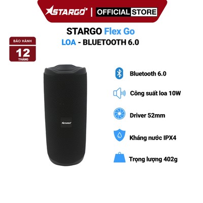 Loa Bluetooth StarGO Flex Go, kháng nước IPX4, tích hợp màng loa kép 52mm, Bluetooth 6.0