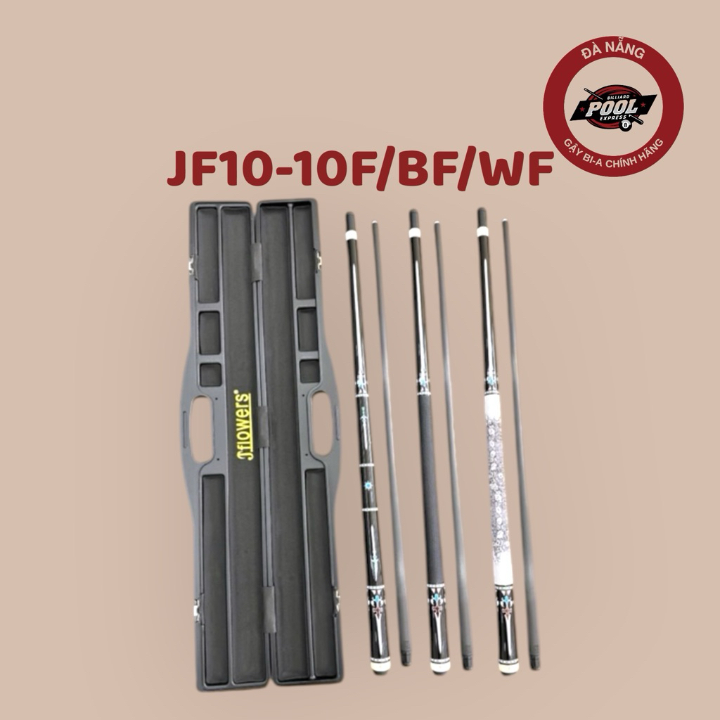 Gậy bi-a, Cơ bida Jflowers JF10-10F (3 bản) [Chính hãng - Bản quốc tế JFS] Bảo hành 1 năm