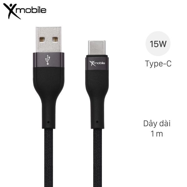 Cáp sạc USB-A - Type-C 15W 1m Xmobile L2505 Mới 100%