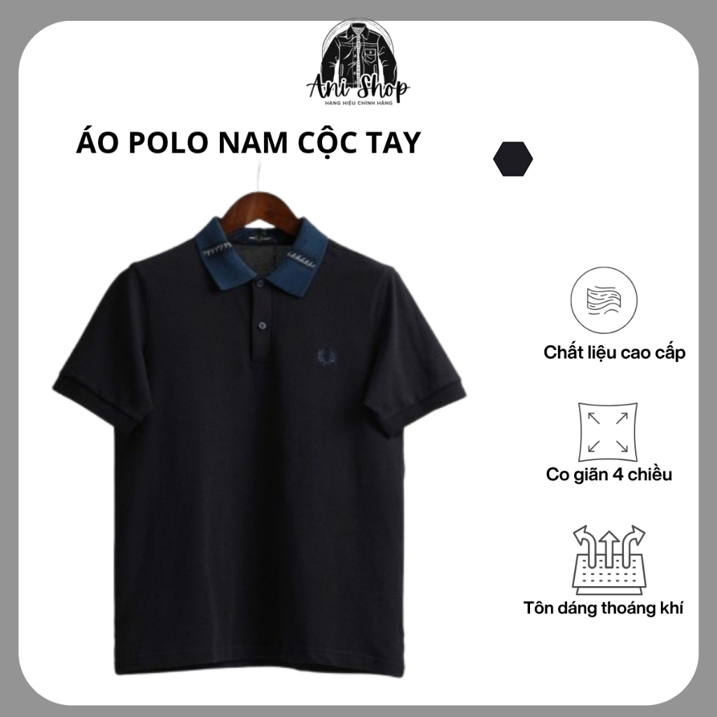 Áo Polo Fred Perry Xanh Than Hàng Chính Hãng - Áo Thun Có Cổ Nam Cao Cấp | Anishop