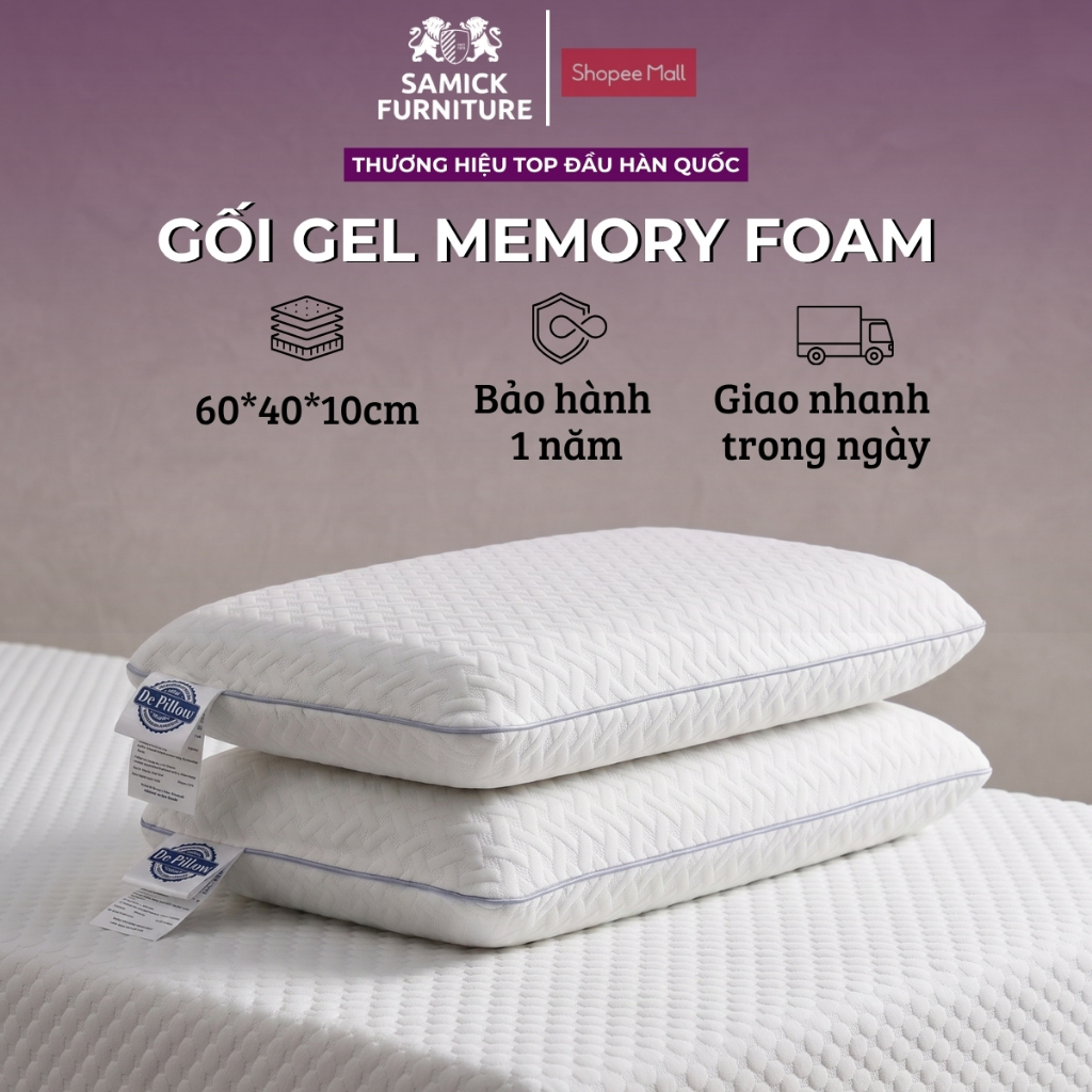 Gối cao su non MEMORY FOAM Samick Furniture - Giải pháp cho đau mỏi vai gáy