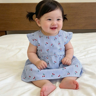 Váy sát nách cánh tiên cherry bé gái sơ sinh C6576 0-6M (2-6kg) – Váy trẻ em dễ thương