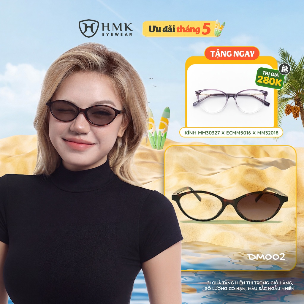 Kính Oval Y2K Đổi Màu HMK Eyewear Thời Trang Vintage Phong Cách Size Hợp Nhiều Dáng Mặt - DM002 | BigBuy360 - bigbuy360.vn