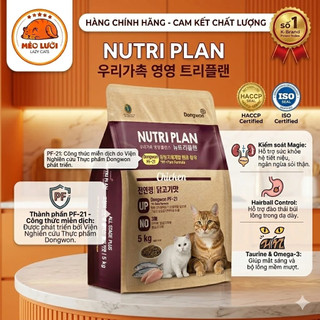 [5kg] Hạt Cho Mèo Nutri Plan / Nutriplan Cat All Stage Plus - Dinh Dưỡng Toàn Diện Cho Mọi Lứa Tuổi | Mèo Lười