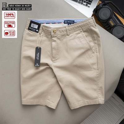 Quần short kaki nam Kunda mềm mịn dày dặn, form regular fit - Bravery