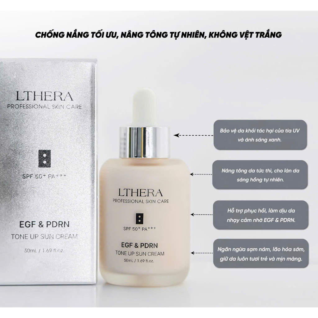Date 2028-2029 - Serum chống nắng LTHERA nâng tone, dưỡng trắng da căng bóng Hàn Quốc 50ml