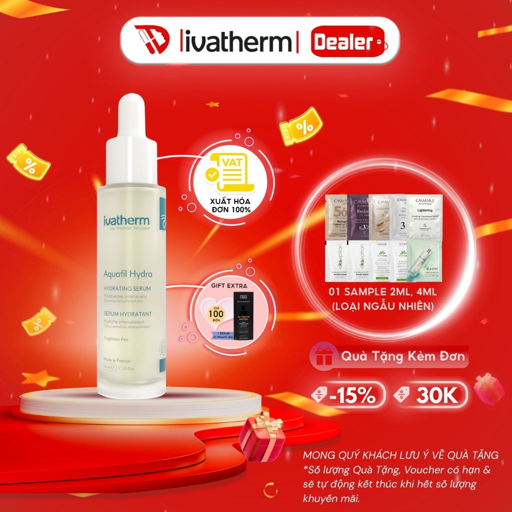 Tinh chất phục hồi căng bóng Ivatherm Aquafil Hydra Hydrating 30ml