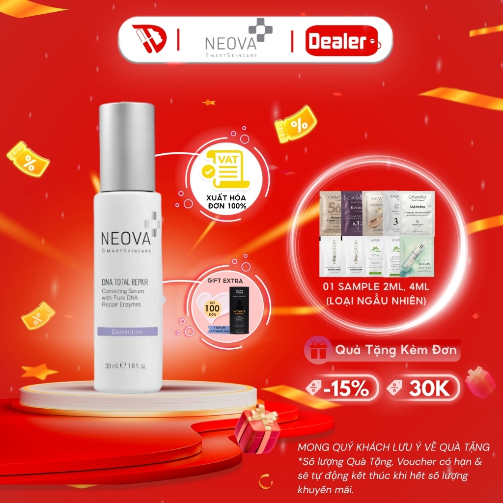 Tinh chất phục hồi da, sửa chữa DNA và chống oxy hóa Neova DNA Total Repair Serum 30ml