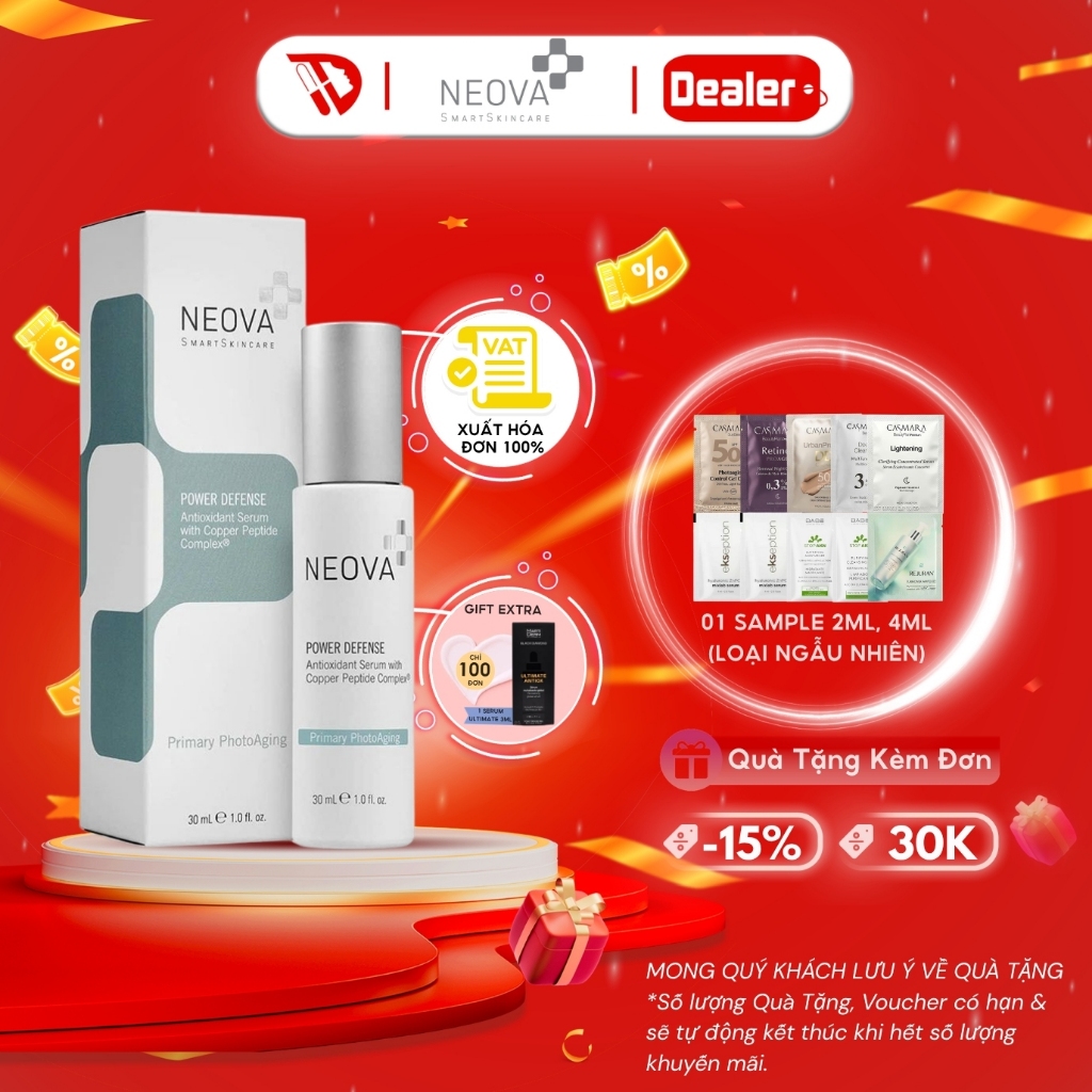 Tinh chất đồng peptide cô đặc giúp tái tạo, phục hồi và làm dày da Neova Power Defense 30ml