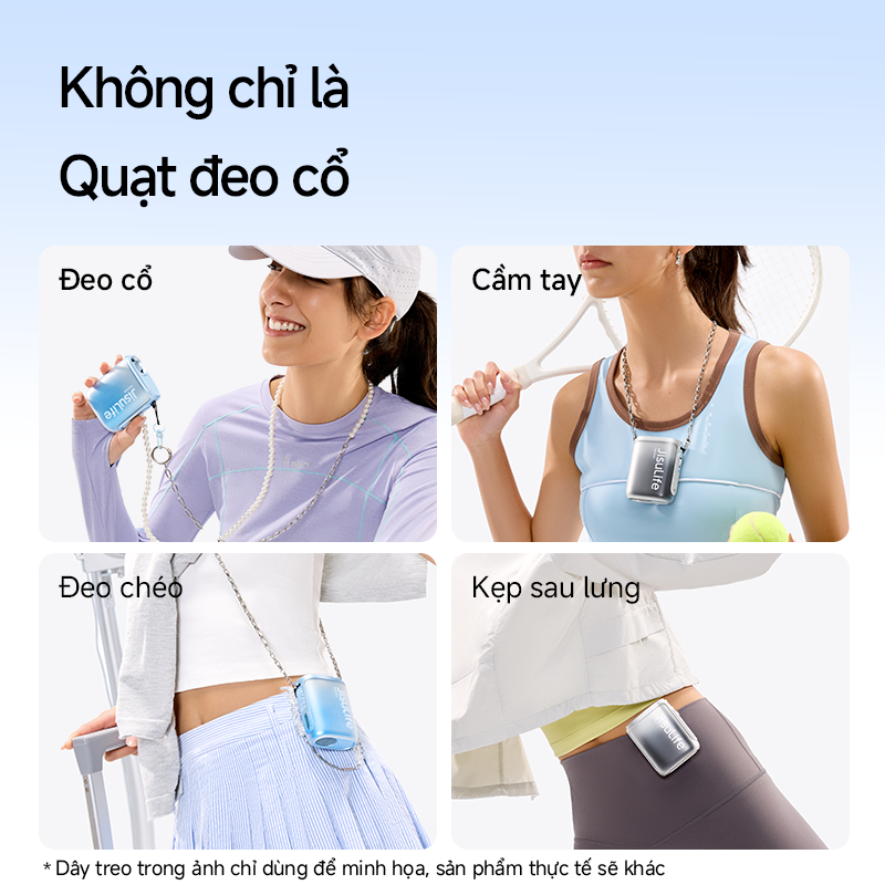Quạt đeo cổ JisuLife 5, 100 nấc gió siêu mạnh, quạt cầm tay, màn hình LED, quạt thể thao, quạt đeo thắt lưng, thời trang | BigBuy360 - bigbuy360.vn