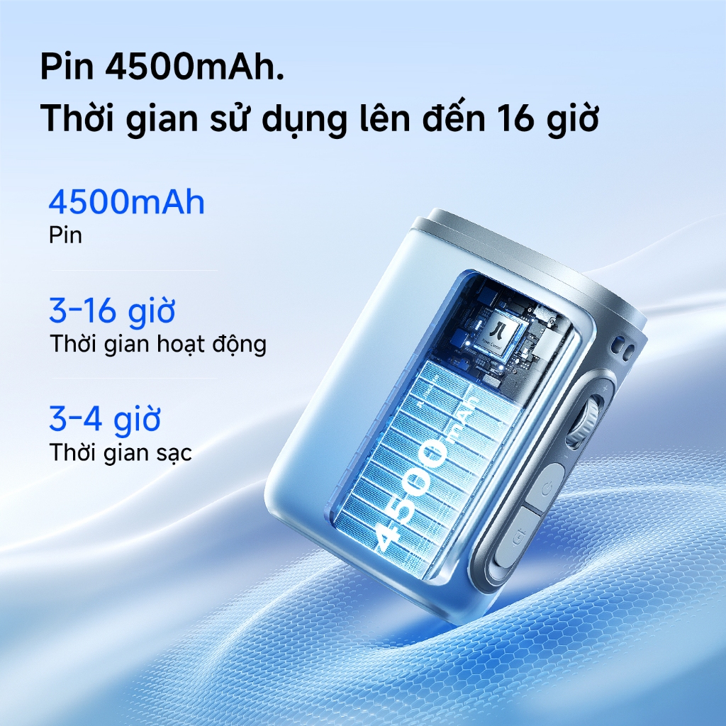 Quạt đeo cổ JisuLife 5, 100 nấc gió siêu mạnh, quạt cầm tay, màn hình LED, quạt thể thao, quạt đeo thắt lưng, thời trang | BigBuy360 - bigbuy360.vn