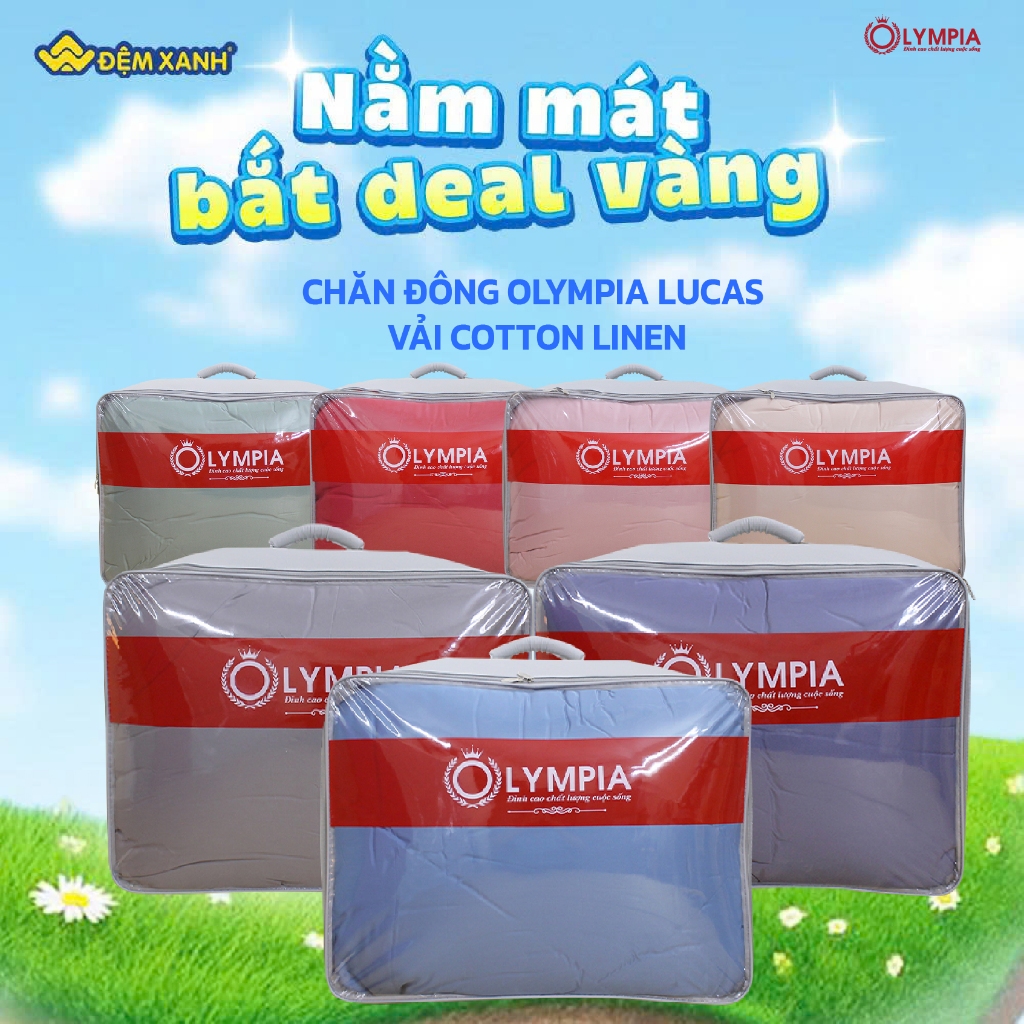 Chăn đông Olympia Lucas vải cotton Linen