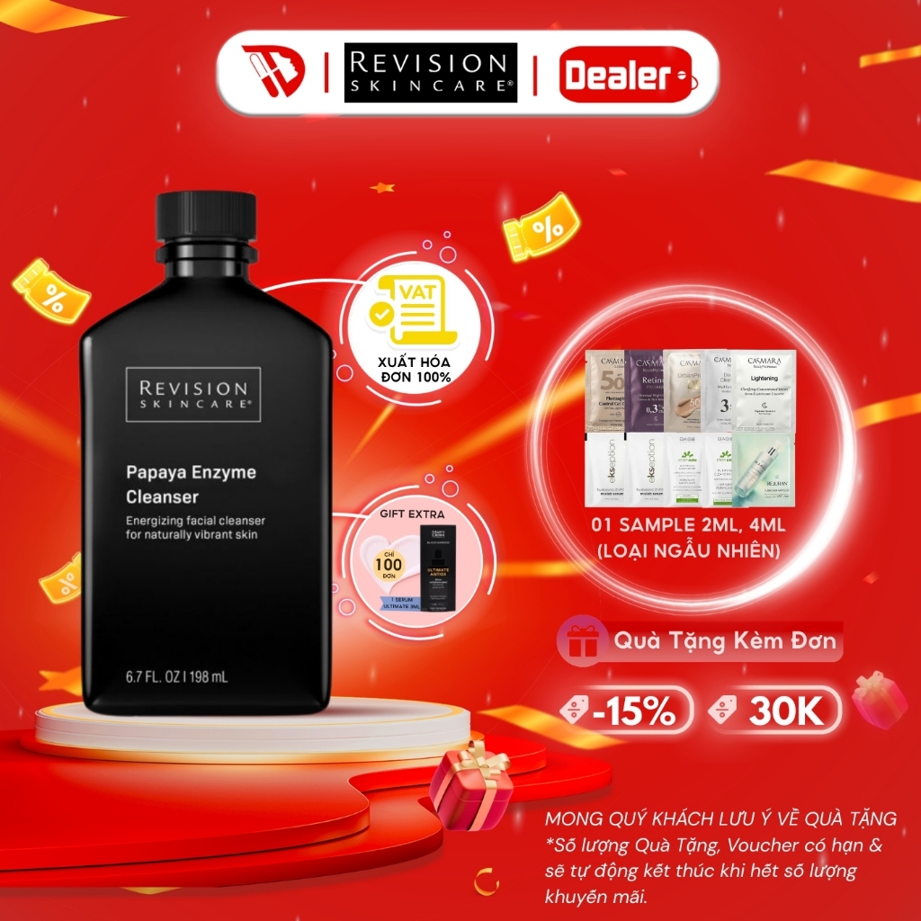Sữa rửa mặt tẩy tế bào chết chiết xuất enzyme đu đủ Revision Skincare Papaya Enzyme Cleanser 198ml