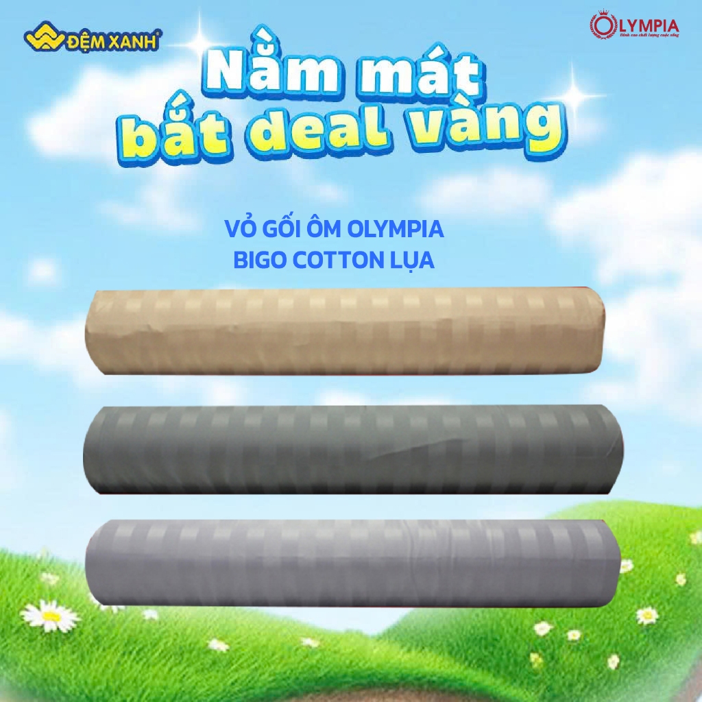 Vỏ gối ôm Olympia Bigo cotton lụa