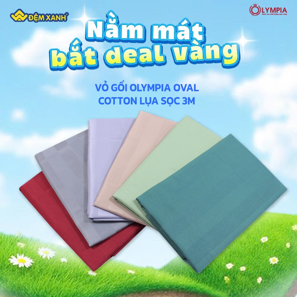 Vỏ gối Olympia Oval cotton lụa