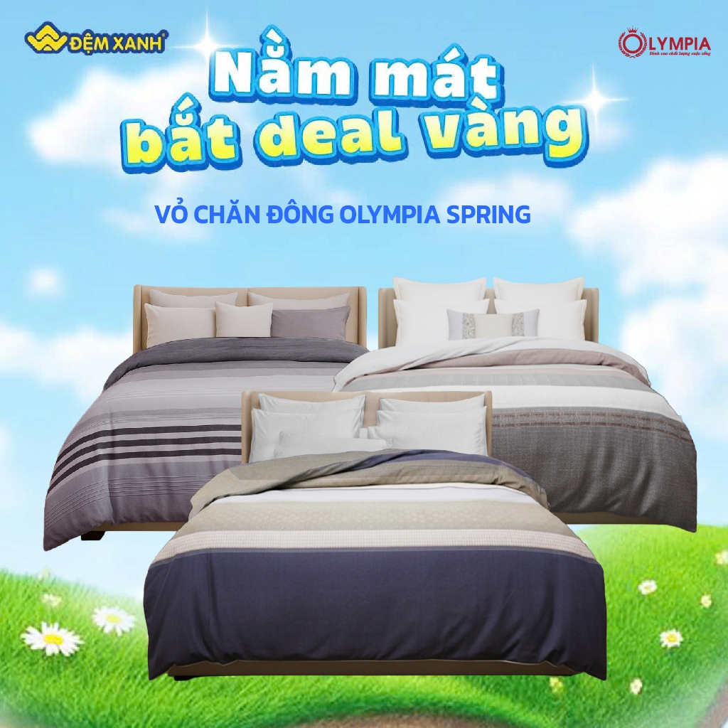 Vỏ chăn đông Olympia Spring thoáng mát