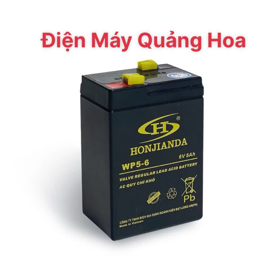 [HOẢ TỐC] HONJIANDA  6V-5Ah Thay thế quạt sạc