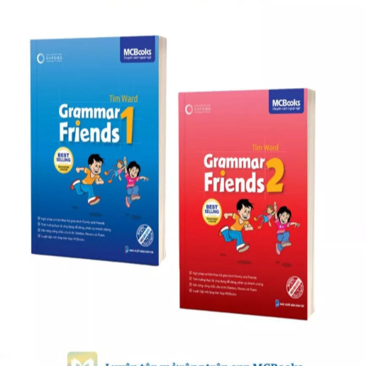 Sách - Combo 2 quyển - Grammar Friends 1 + 2 - Ngữ pháp tiếng Anh dành cho các học sinh Tiểu học, TH
