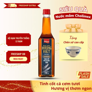 Nước mắm Hương Việt - Tinh cốt cá cơm 500ml 750ml [quà tặng hấp dẫn]